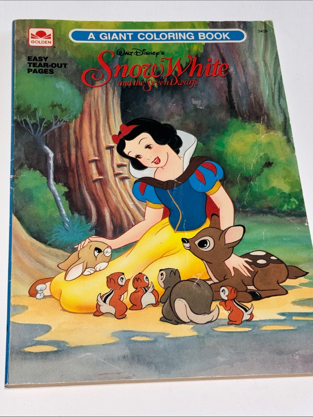 Vintage Golden Disney Snow White Seven Dwarfs Giant Coloring Book 1993